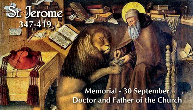 SEPTEMBER 30th: St. Jerome Prayer Card***BUYONEGETONEFREE***